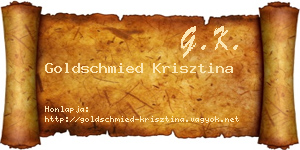 Goldschmied Krisztina névjegykártya